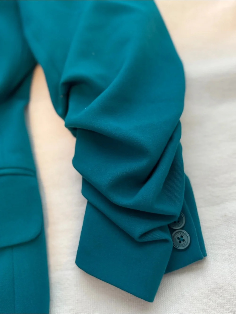 Michael Kors Teal Single-Button Tailored Blazer